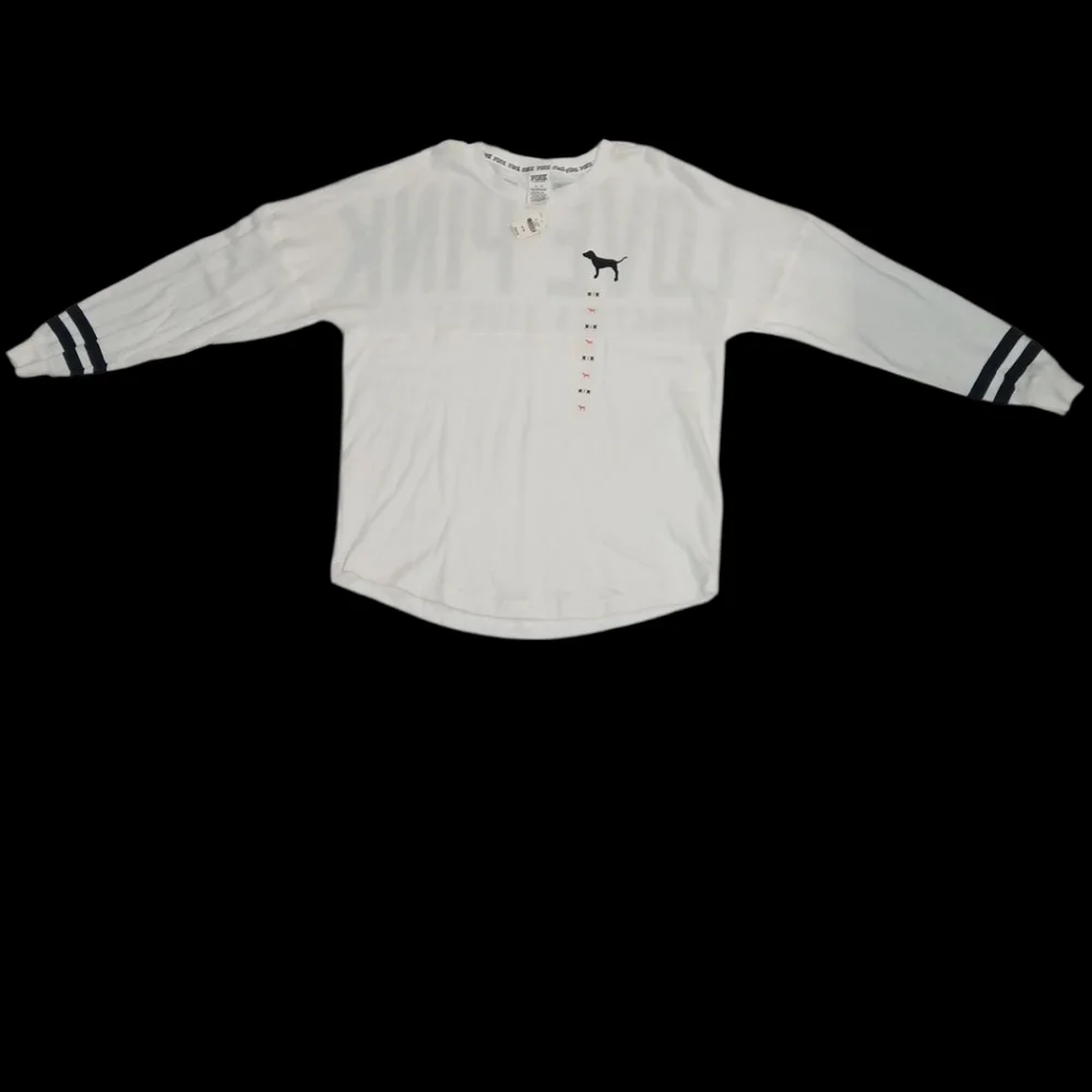 New Victoria's Secret Pullover IPink Long-Sleeve Shirt Size Medium - Picture 4 of 9